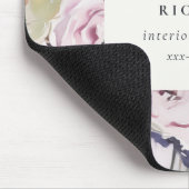 赤面薄紫水彩バラフローラバンチビジネス マウスパッド (コーナー)