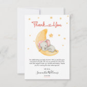 赤面象お洒落赤ちゃんシャワー サンキューカード (正面)