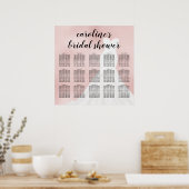 赤面赤面花嫁ドレスブライダルシーティングチャート ポスター (キッチン)