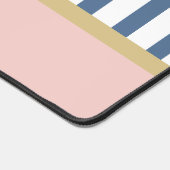 赤面金ゴールドとストライプの海軍の名前と職業 デスクマット (コーナー)