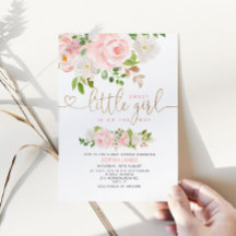 赤面金ゴールドの赤ちゃんシャワーの招待