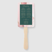 赤面金ゴールドアガテエメラルドグリーン結婚式 プログラム ハンドファン (裏面)