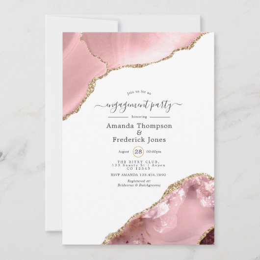 赤面金ゴールドアゲート婚約パーティ 招待状 (正面)