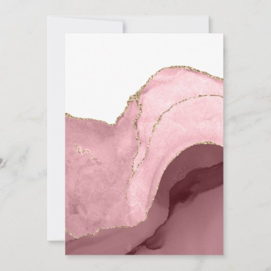 赤面金ゴールドアゲート婚約パーティ 招待状 (裏面)