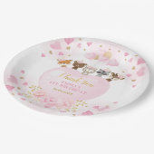 赤面金ゴールドウッドランドスウィートアールヴァレンティネス誕生日 ペーパープレート (アングル)