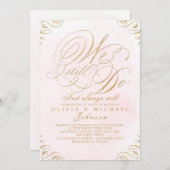 赤面金ゴールドエレガントヴィンテージ書道 招待状 (正面/裏面)