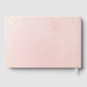 赤面金ゴールドグリッターエレガントドレスブライダルシャワー ゲストブック (裏面)