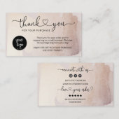 赤面金ゴールドスモールビジネスサンキューオーダー挿入 名刺 (正面/裏面)