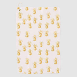 赤面金ゴールドトロピカルパイナップル ゴルフタオル