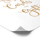 赤面金ゴールドバタフライカードとギフトポスター ポスター (角)