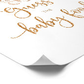 赤面金ゴールドバタフライベビー食品を推測 ポスター (角)