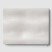 赤面金ゴールドバラフェイクホワイトレザー結婚ズ ゲストブック (裏面)