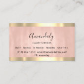 赤面金ゴールドフレームエレガントプロフェッショナルモダン 名刺 (裏面)