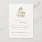 赤面金ゴールドフローラガネーシュインディアン結婚ズサンゲエ エンクロージャーカード (正面)