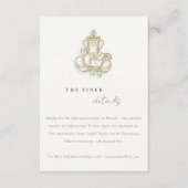 赤面金ゴールドフローラガネーシュインディアン結婚ズ詳細 エンクロージャーカード (正面)