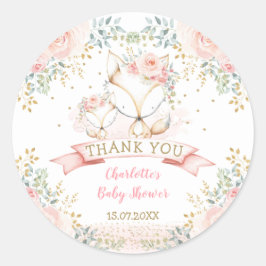 赤面金ゴールドフローラキツネボホウッドランドベビーシャワー ラウンドシール