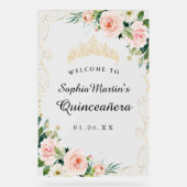 赤面金ゴールドフローラスワールキンセアニェラアクリルサイン アクリルサイン (正面)