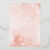 赤面金ゴールドフローラバタフライキンセアニェラ 箔招待状 (裏面)