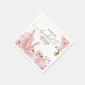 赤面金ゴールドフローラブライダルシャワー茶パーティー スタンダードカクテルナプキン (角)