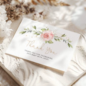 赤面金ゴールドフローラベビーシャワー感謝していユー カード