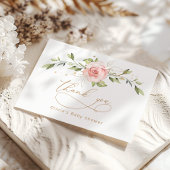 赤面金ゴールドフローラベビーシャワー感謝していユー カード