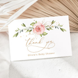 赤面金ゴールドフローラベビーシャワー感謝していユー カード