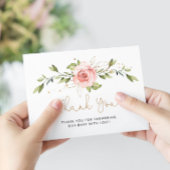 赤面金ゴールドフローラベビーシャワー感謝していユー カード