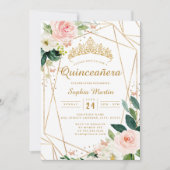 赤面金ゴールドフローラ幾何学的バタフライキンセアニェラ 招待状 (正面)