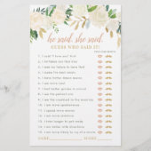 赤面金ゴールドフローラ彼は彼女はシャワーゲームと言った (正面)