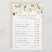 赤面金ゴールドフローラ彼は彼女はシャワーゲームと言った (正面/裏面)