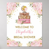 赤面金ゴールドフローラ旅行アドベンチャーブライダルシャワー ポスター (正面)