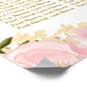 赤面金ゴールドフローラ結婚の座席表 ポスター (角)