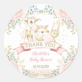 赤面金ゴールドフローラ部族森林動物ベビー ラウンドシール