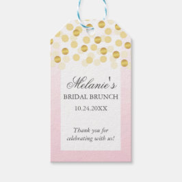 赤面金ゴールドブライダルブランチアンドバブリーメッセージカード ギフトタグ