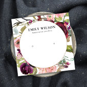 赤面金ゴールドブルゴーニュバラフローライヤリングディスプレイ スクエア名刺