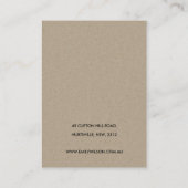 赤面金ゴールドブルゴーニュバラフローライヤリングディスプレイ 名刺 (裏面)