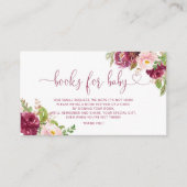 赤面金ゴールドブルゴーニュフローラ書籍ベビーチケット エンクロージャーカード (正面)