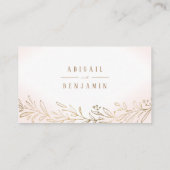 赤面金ゴールドボタニッ結婚クのウェブサイト挿入カード プレイスカード (裏面)