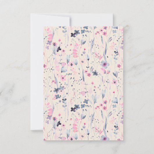 赤面金ゴールドワイルドフラワーガネーシュインディアン結婚ズ 出欠カード (裏面)