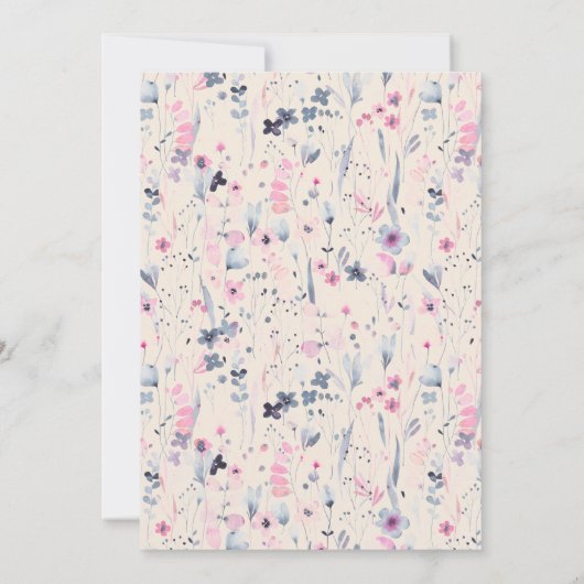 赤面金ゴールドワイルドフラワーガネーシュインディアン記念日 招待状 (裏面)