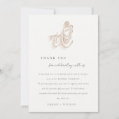 赤面金ゴールドワイルドフラワークリシュナインディアン結婚 サンキューカード (正面)