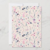 赤面金ゴールドワイルドフラワークリシュナインディアン結婚 サンキューカード (裏面)