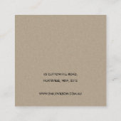 赤面金ゴールド包装バラフローライヤリングディスプレイ スクエア名刺 (裏面)