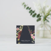 赤面金ゴールド包装バラフローライヤリングディスプレイ スクエア名刺 (スタンド正面)