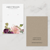 赤面金ゴールド包装バラフローライヤリングディスプレイ 名刺 (正面/裏面)