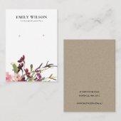 赤面金ゴールド包装バラフローライヤリングディスプレイ 名刺 (正面/裏面)