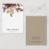 赤面金ゴールド包装バラフローライヤリングディスプレイ 名刺 (正面/裏面)