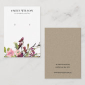 赤面金ゴールド包装バラフローライヤリングディスプレイ 名刺 (正面/裏面)