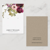 赤面金ゴールド包装バラフローライヤリングディスプレイ 名刺 (正面/裏面)