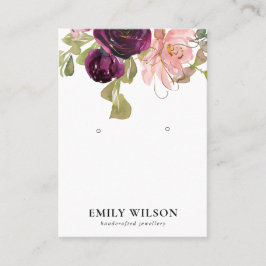 赤面金ゴールド包装バラフローライヤリングディスプレイ 名刺